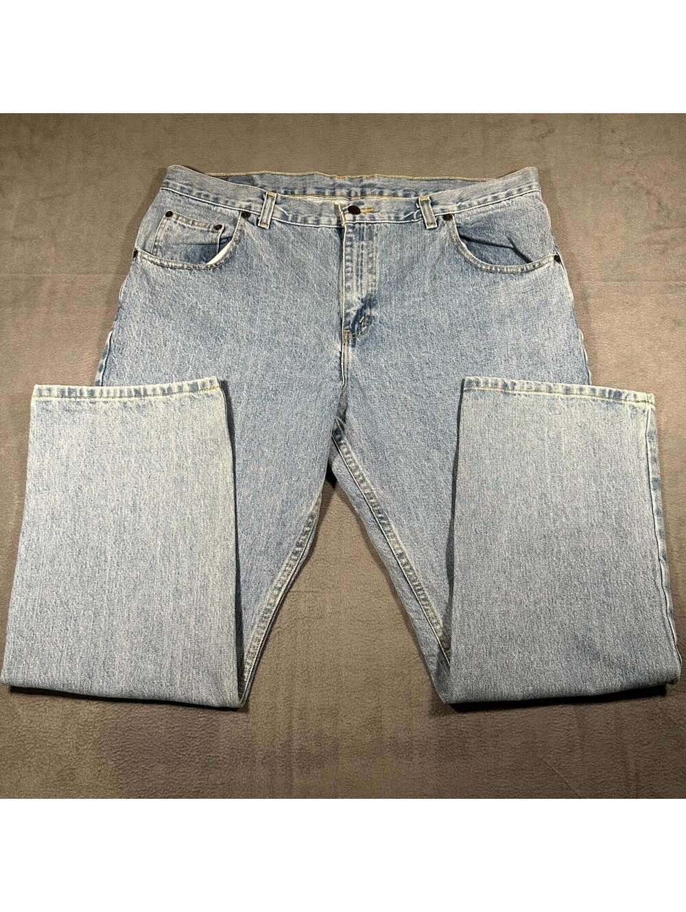Arizona Jean Co. Original Jeans Mens 40x29 Blue Denim Light Wash Straight Skater